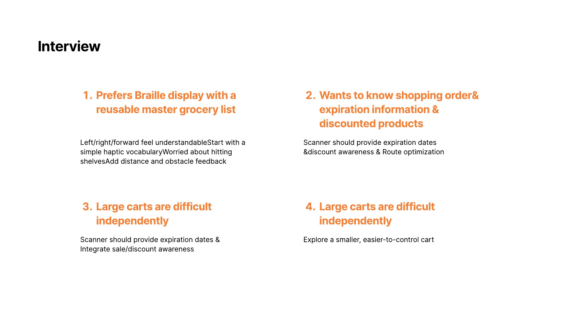 Aisle Sense presentation: Interviews