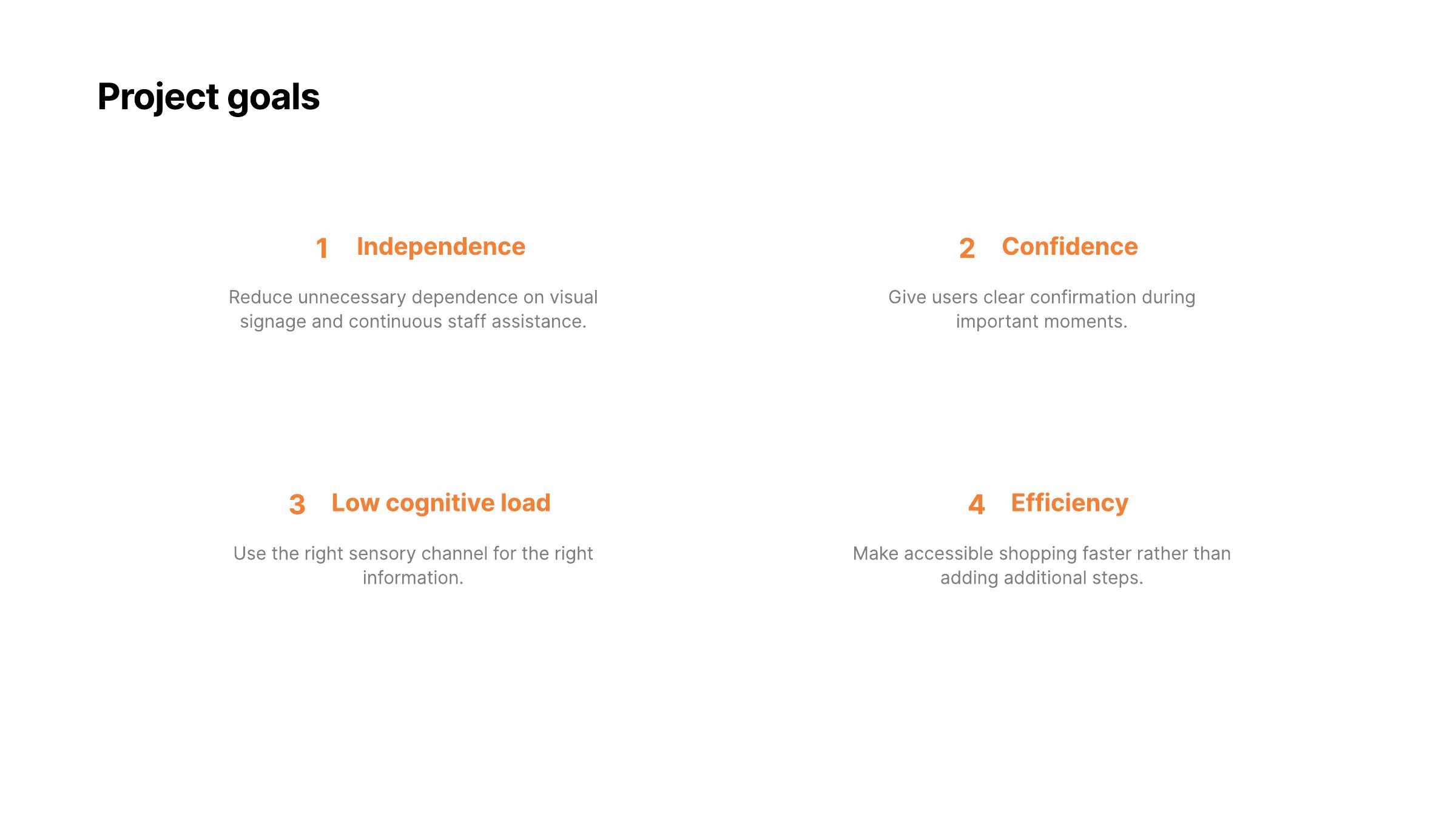 Aisle Sense presentation: Project goals