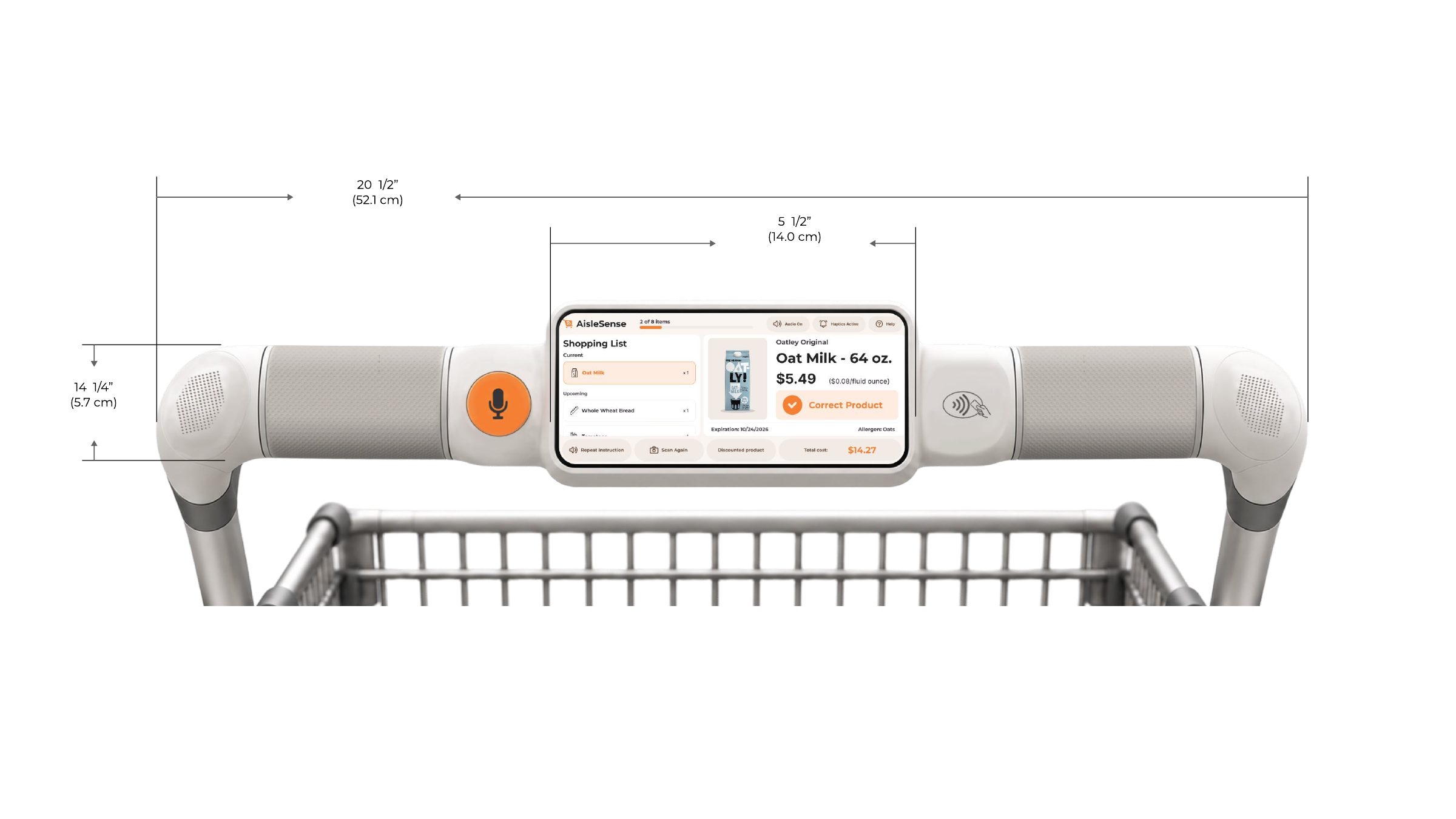 Aisle Sense presentation: Handle dimensions