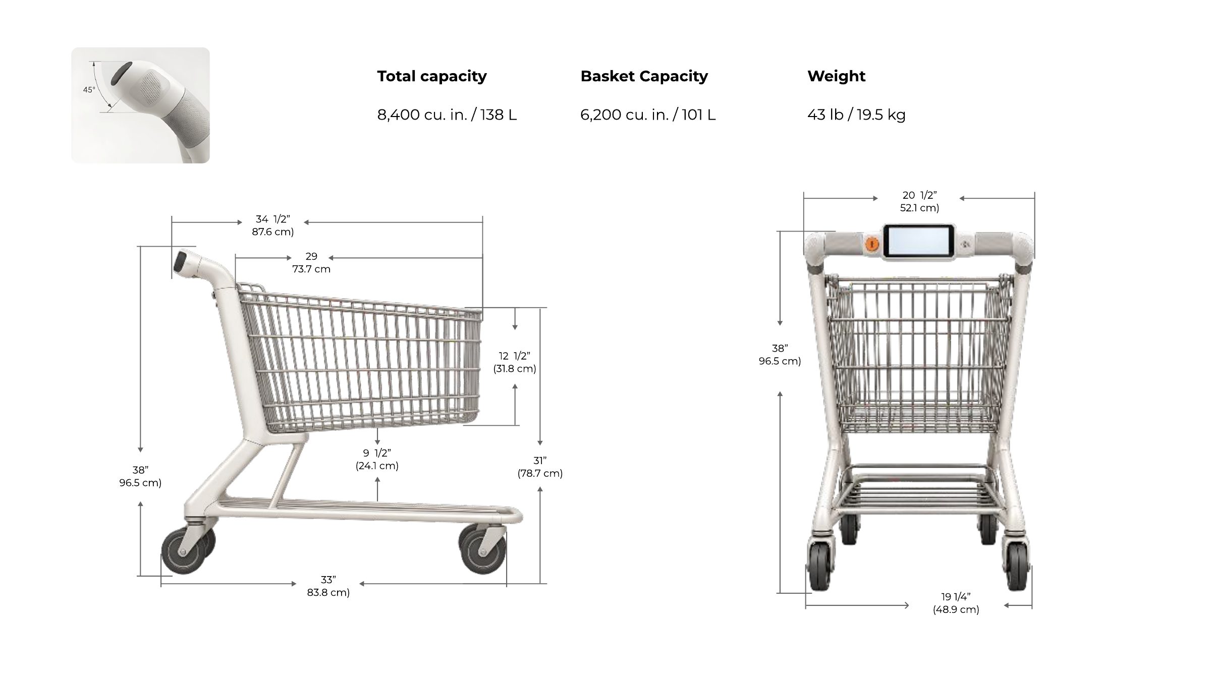Aisle Sense presentation: Cart specifications